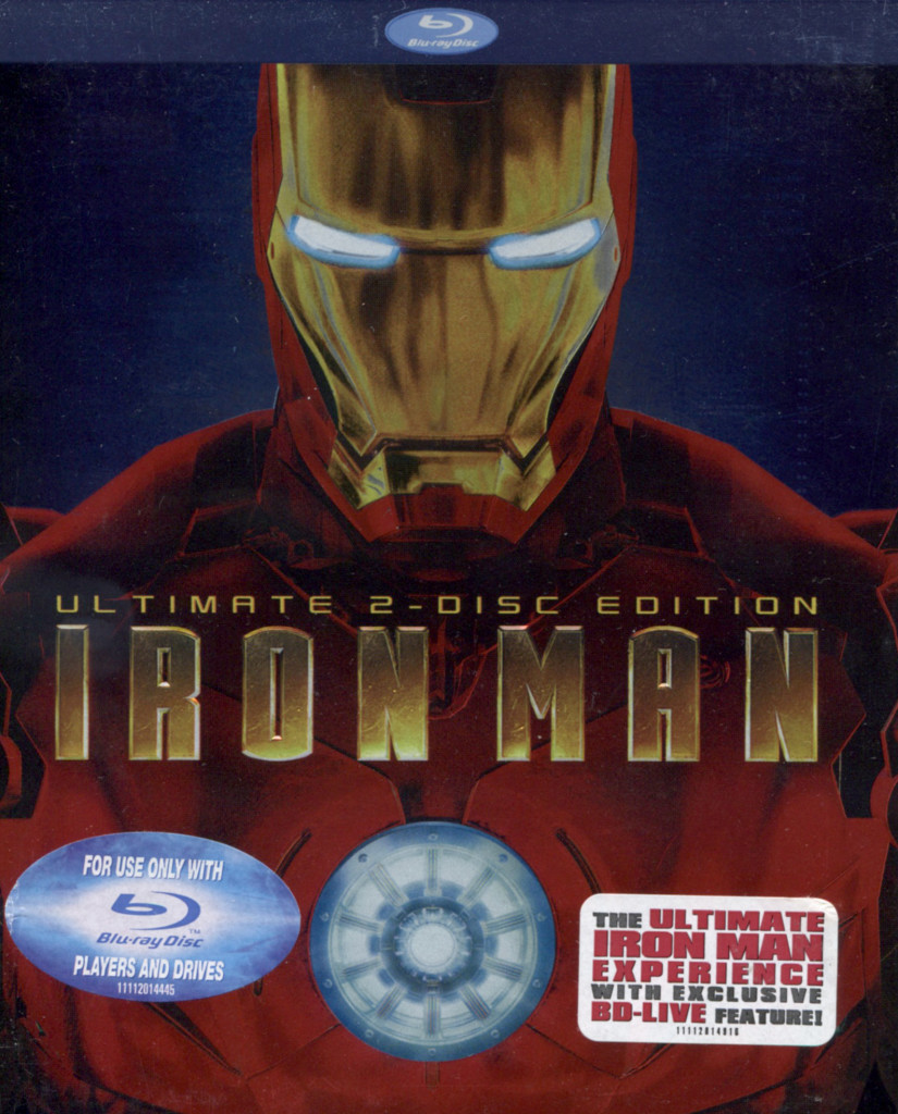 "Ironman" Blu-ray cover.
