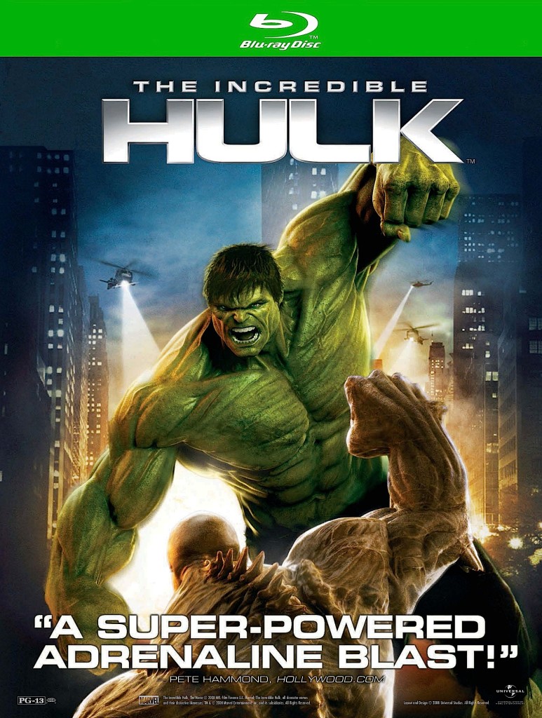 "The Incredible Hulk" Blu-ray cover.