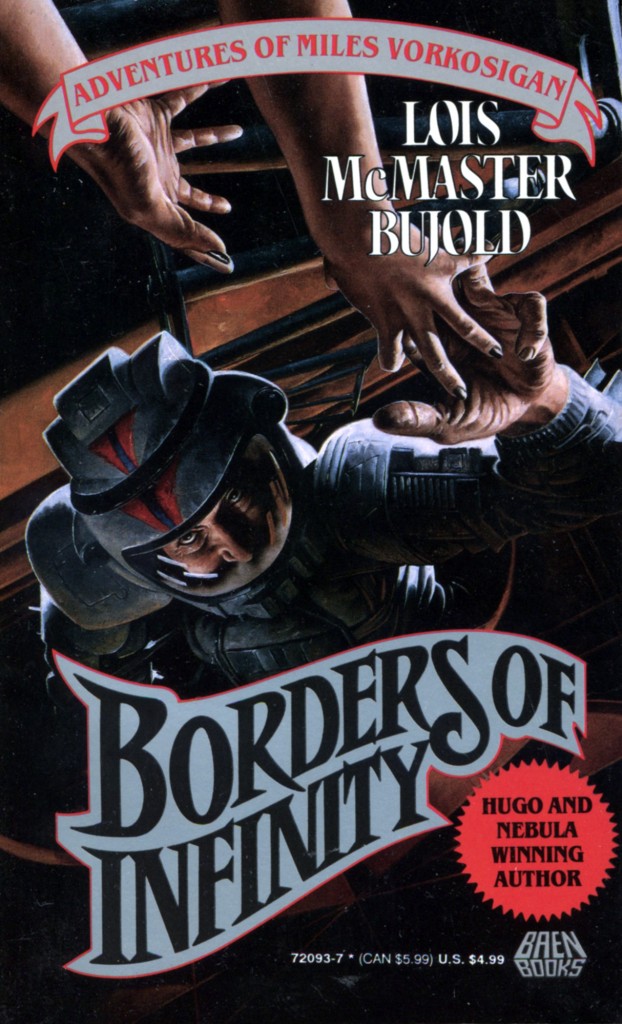 "Borders of Infinity" by Lois McMaster Bujold.